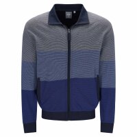 hajo Men lounge suit, long - climate comfort, zip jacket, cotton blend Dark blue L (Large)