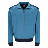 hajo Herren Hausanzug, lang - Soft Sweat, Zip-Jacke, Baumwoll-Mix Blau M