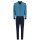 hajo Herren Hausanzug, lang - Soft Sweat, Zip-Jacke, Baumwoll-Mix Blau M