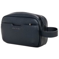 A|X ARMANI EXCHANGE Herren Kulturbeutel - Alex Beauty, Waschtasche, Lederimitat, 15x22x7cm (HxBxT) Blau One Size