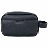 A|X ARMANI EXCHANGE Mens Toiletry Bag - Alex Beauty, Wash Bag, Imitation Leather, 15x22x7cm (HxWxD) Blue One Size