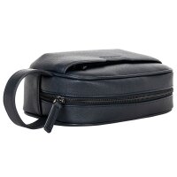 A|X ARMANI EXCHANGE Mens Toiletry Bag - Alex Beauty, Wash Bag, Imitation Leather, 15x22x7cm (HxWxD) Blue One Size