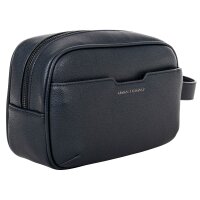 A|X ARMANI EXCHANGE Mens Toiletry Bag - Alex Beauty, Wash Bag, Imitation Leather, 15x22x7cm (HxWxD) Blue One Size