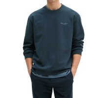 Marc OPolo Mens Sweatshirt - Long Sleeve, Round Neck, Regular Fit, Print, Cotton Blue (Dark Navy) M (Medium)