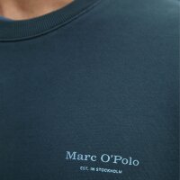 Marc OPolo Mens Sweatshirt - Long Sleeve, Round Neck, Regular Fit, Print, Cotton Blue (Dark Navy) M (Medium)