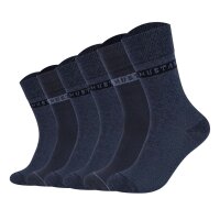 Mustang Herren Socken, 6er Pack - Casual Organic Cotton Socks, Crew Socken, uni Jeans Mix 39-42