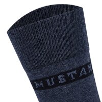Mustang mens socks, pack of 6 – casual organic cotton socks, crew socks, plain Denim mix 39-42 (UK 6-8)
