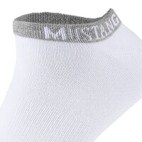 Mustang Herren Sneakersocken, 6er Pack - Casual Organic Cotton Sneaker, uni Weiß 39-42