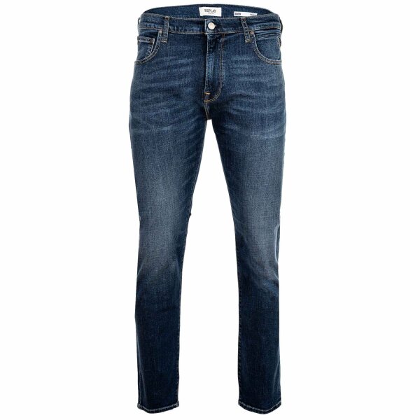 REPLAY Mens Jeans - INDIGO, Stretch Denim, Length 32, Straight Fit Dark blue 29W/32L