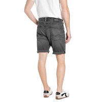 REPLAY Mens Denim Shorts - Super Stretch Denim, Tapered Fit Grey 30W