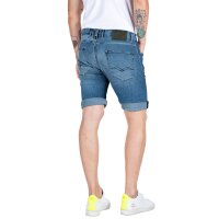 REPLAY Herren Jeansshorts - POWER, Stretch Denim, Bermuda Shorts, Tapered Fit Mittelblau 30W