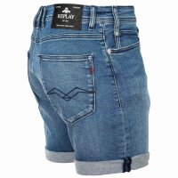 REPLAY Mens Denim Shorts - POWER, Stretch Denim, Bermuda Shorts, Tapered Fit Medium blue 30W