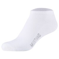 Mustang Womens Sneaker Socks, Pack of 6 - Casual Organic Cotton Sneaker, plain White 35-38 (UK 2,5-5)