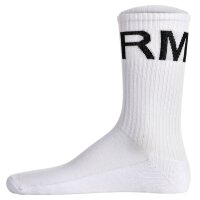 Real Madrid Unisex Socken, 7er Pack - Tennis Socks, Schriftzug-Logo, Baumwollmischung, einfarbig Weiß 35-38
