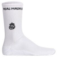 Real Madrid Unisex Socks, 7-Pack – Tennis Socks, Logo Lettering, Cotton Blend, Solid Color White 35-38 (2.5-5 UK)