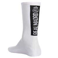 Real Madrid Unisex Socks, 7-Pack – Tennis Socks, Logo Lettering, Cotton Blend, Solid Color White 35-38 (2.5-5 UK)