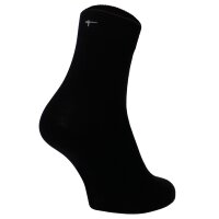 Tamaris Damen Socken, 3er Pack - Comfort Cotton Socks, Crew Socken, einfarbig Schwarz 35-38