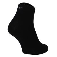 Tamaris Damen Quartersocken, 3er Pack - Comfort Cotton Quarter, einfarbig Schwarz 35-38