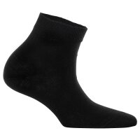 Tamaris Damen Quartersocken, 3er Pack - Comfort Cotton Quarter, einfarbig Schwarz 39-42
