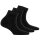 Tamaris womens quarter socks, pack of 3 – Comfort Cotton Quarter, plain Black 39-42 (UK 6-8)