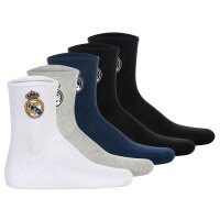 Real Madrid Kids Socks, 5-Pack - Tennis Embroidery Socks,...