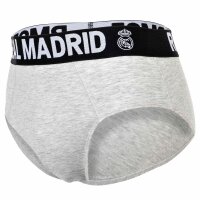 Real Madrid Herren Slips, 5er Pack - Briefs, Baumwollmischung, Logobund, einfarbig Schwarz/Grau/Weiß S