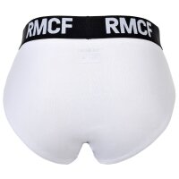 Real Madrid Herren Slips, 5er Pack - Briefs, Baumwollmischung, Logobund, einfarbig Schwarz/Grau/Weiß S