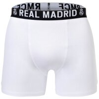 Real Madrid Boys Boxer Shorts, 5-Pack - Boxer Trunks, Cotton Blend, Logo Waistband, Plain White/Navy/Black 116