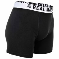 Real Madrid Jungen Boxershorts, 5er Pack - Boxer Trunks, Baumwollmischung, Logobund, einfarbig Weiß/Dunkelblau/Schwarz 116