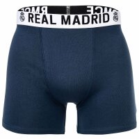 Real Madrid Jungen Boxershorts, 5er Pack - Boxer Trunks, Baumwollmischung, Logobund, einfarbig Weiß/Dunkelblau/Schwarz 116