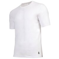 Real Madrid Mens T-Shirts, 5-Pack - U-Neck Undershirts, Cotton, Round Neck, Logo, Plain White S (Small)