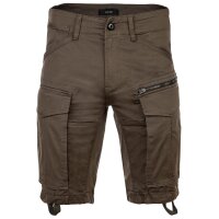 G-STAR Mens Cargo Shorts - Rovic Zip Regular Short, short, premium micro stretch, plain colour Grey 30W