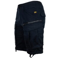 G-STAR Mens Cargo Shorts - Rovic Zip Regular Short, short, premium micro stretch, plain colour Dark blue 30W