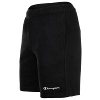 Champion Herren Sweatshorts - Bermuda, kurz, kleines Logo, einfarbig Schwarz M