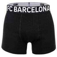 FC Barcelona Men’s Boxer Shorts, 5-Pack - Boxer Briefs, Cotton Blend, Logo Waistband, Solid Color Black S (Small)