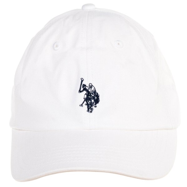 U.S. POLO ASSN. Unisex Cap - Logo, cotton, plain colour White One Size