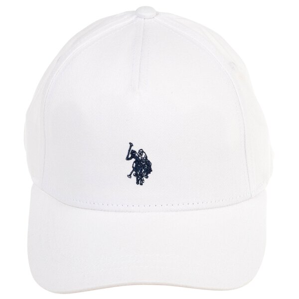 U.S. POLO ASSN. Unisex Cap - Logo, Schriftzug, Baumwolle, einfarbig Weiß One Size
