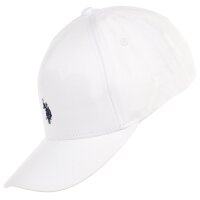 U.S. POLO ASSN. Unisex Cap - Logo, lettering, cotton, single colour White One Size