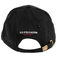 U.S. POLO ASSN. Unisex Cap - Logo, Schriftzug, Baumwolle, einfarbig Schwarz One Size