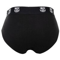 FC Barcelona Men’s Briefs, 5-Pack – Briefs, Cotton Blend, Logo Waistband, Solid Color Black S (Small)