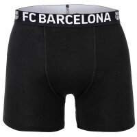 FC Barcelona Jungen Boxershorts, 5er Pack - Boxer Trunks, Baumwollmischung, Logobund, einfarbig Schwarz/Grau/Weiß/Blau/Rot 116