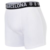 FC Barcelona Jungen Boxershorts, 5er Pack - Boxer Trunks, Baumwollmischung, Logobund, einfarbig Schwarz/Grau/Weiß/Blau/Rot 116