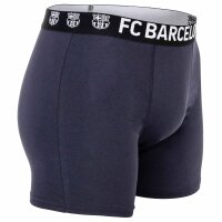 FC Barcelona Jungen Boxershorts, 5er Pack - Boxer Trunks, Baumwollmischung, Logobund, einfarbig Schwarz/Grau/Weiß/Blau/Rot 116