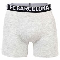 FC Barcelona Jungen Boxershorts, 5er Pack - Boxer Trunks, Baumwollmischung, Logobund, einfarbig Schwarz/Grau/Weiß/Blau/Rot 116