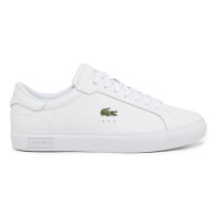 LACOSTE mens sneaker - Powercourt 125 , trainers, genuine leather, logo White EUR 41 (UK 7.5)