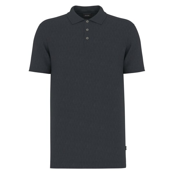 JOOP! Mens Knitted Polo Shirt - Jorge, Cotton, Waffle Texture Blue M (Medium)