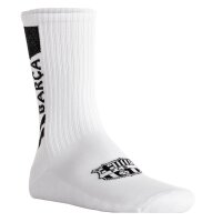 FC Barcelona Unisex Socks, 7-Pack – Tennis Socks, Lettering Logo, Cotton Blend, Plain White 35-38 (2.5-5 UK)