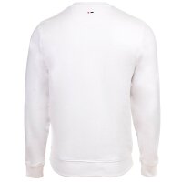 U.S. POLO ASSN. Herren Sweatshirt - Diagonal Fleece Carbon Finish, Rundhals, Baumwolle Weiß M