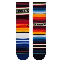 STANCE Unisex Socks - CURREN ST CREW, Stripes, Fair Isle Pattern, Cotton Blend Red 38-42