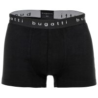 bugatti mens boxer shorts, pack of 5 – boxer briefs, cotton stretch, plain colour Black M (Medium)